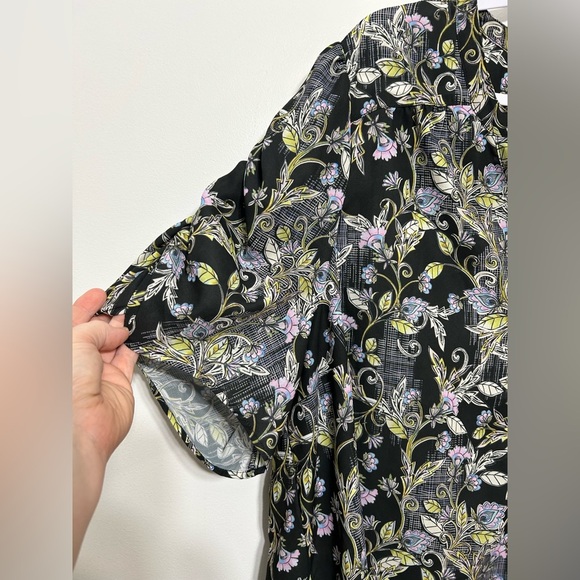 New Without Tag Torrid Harper Georgette Floral Ruched Sleeve Blouse - Picture 6 of 14